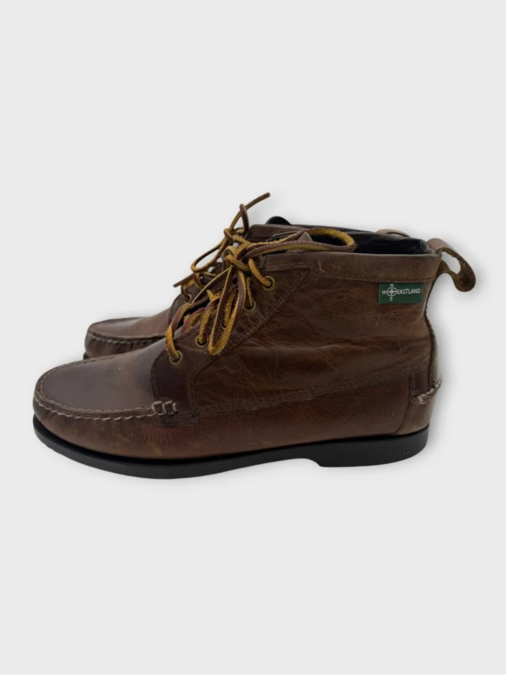 Eastland Brown Leather Moc Toe Chukka Boot Vintage Mens 8.5 Also Fits Women’s 10
